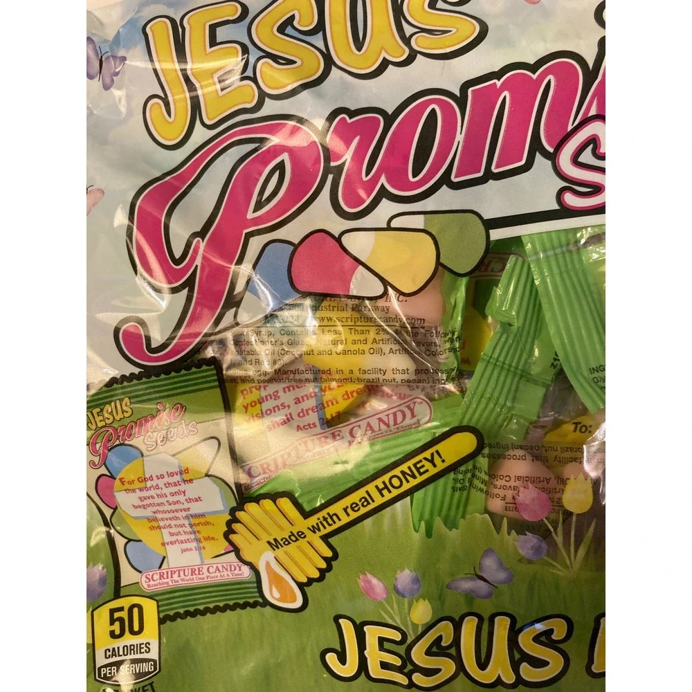 Scripture Candy Jesus Promise Seeds Easter Candy Corn 8.5oz Bag 17 Packets Honey